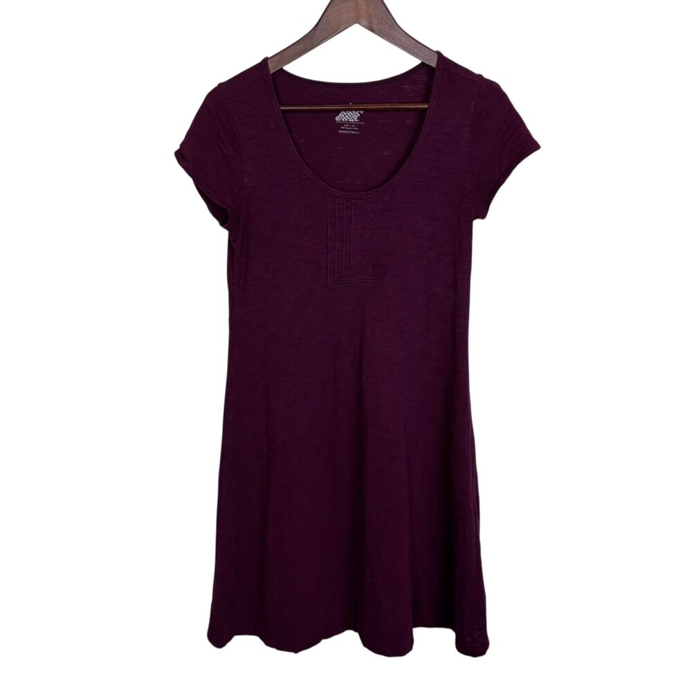 Eastern Mountain Sports Purple Short Sleeve Dress Women's Small Organic Cotton